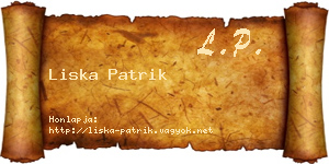Liska Patrik névjegykártya